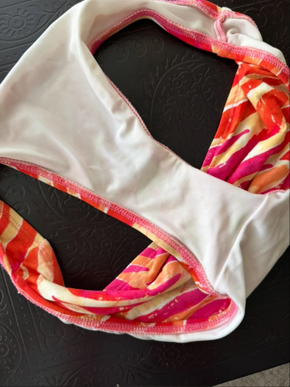 Vintage Y2K DKNY Neon Zebra Tankini 2 Piece Swim Set‎ Bikini XS